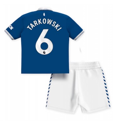 Everton James Tarkowski #6 Hjemmebanesæt Børn 2023-24 Kort ærmer (+ korte bukser)